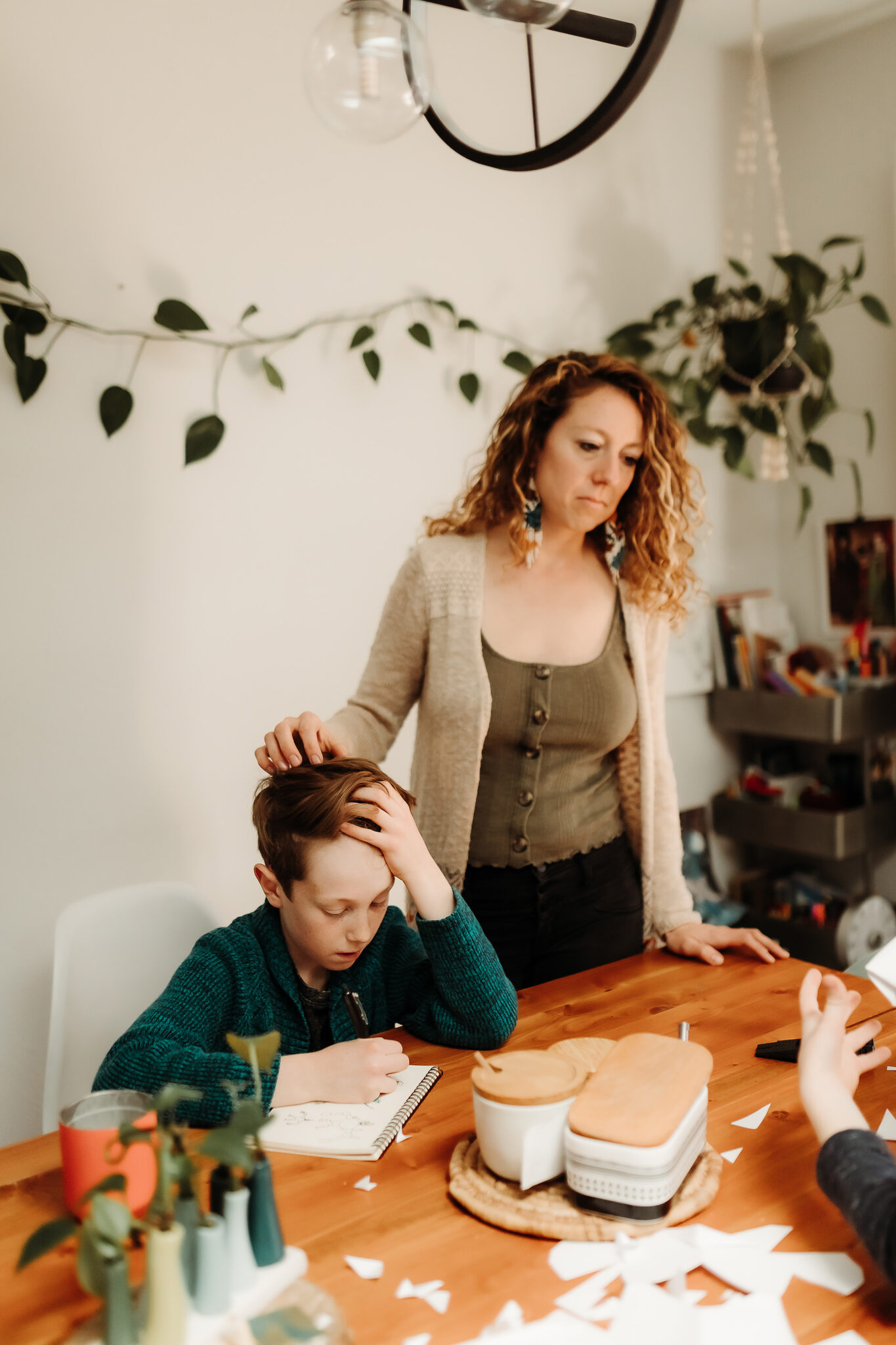 mother homeschools children in their denver home as a photographer documents their life with her photos