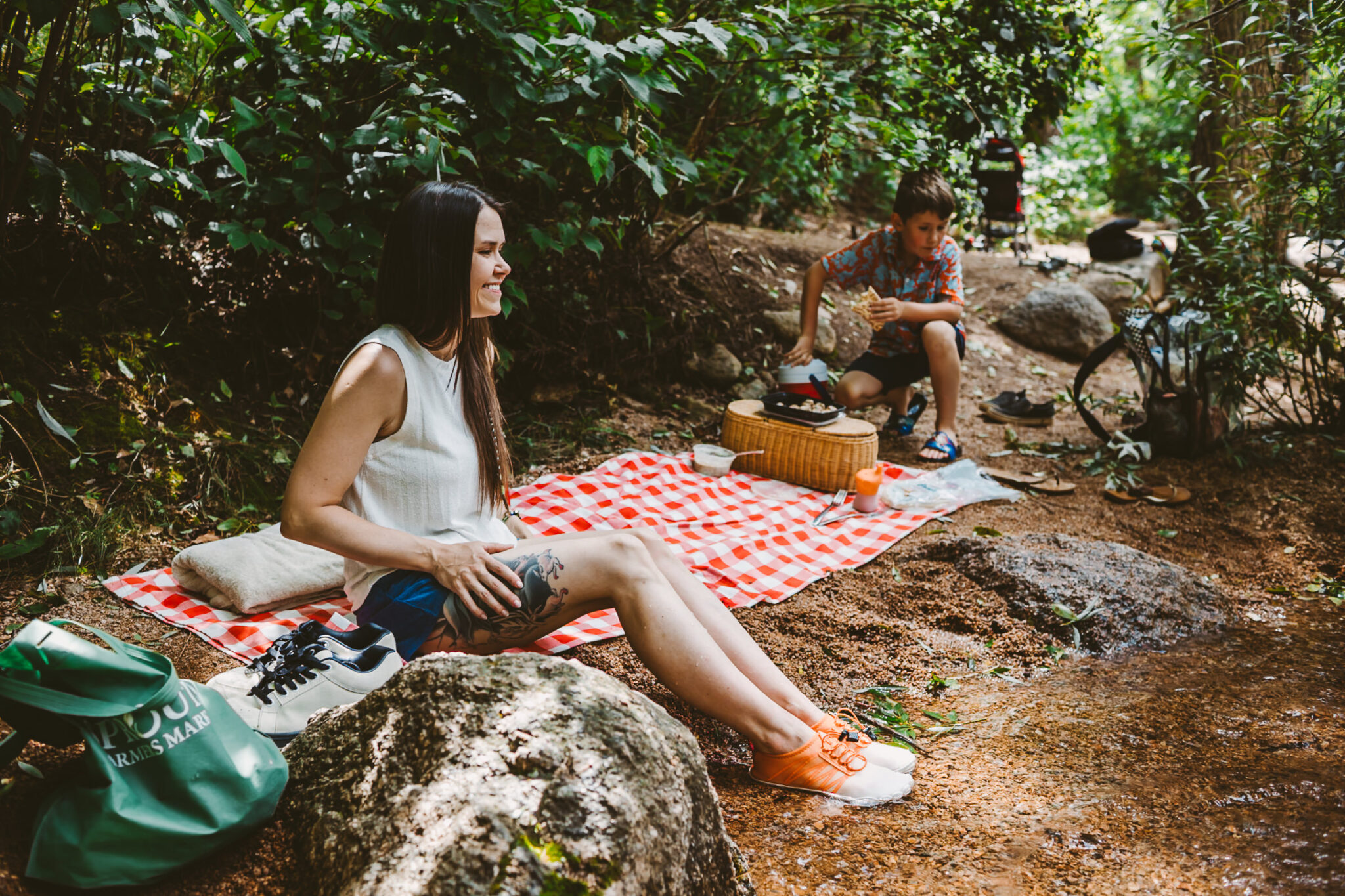 picnic at the creek at starsmore nature center